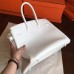 Hermes White Epsom Birkin 35cm Handmade Bag