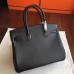 Hermes Black Swift Birkin 35cm Handmade Bag