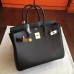 Hermes Black Swift Birkin 35cm Handmade Bag