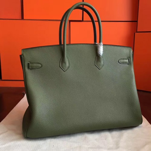 Replica Hermes Birkin 40 Handmade Bag In Canopee Clemence Leather