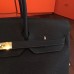 Hermes Black Clemence Birkin 40cm Handmade Bag