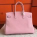 Hermes Pink Clemence Birkin 40cm Handmade Bag