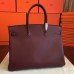 Hermes Bordeaux Epsom Birkin 40cm Handmade Bag