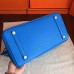 Hermes Blue Hydar Clemence Birkin 35cm Handmade Bag