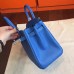 Hermes Blue Epsom Birkin 25cm Handmade Bag