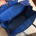 Hermes Blue Epsom Birkin 25cm Handmade Bag