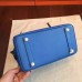 Hermes Blue Epsom Birkin 25cm Handmade Bag