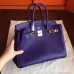 Hermes Iris Clemence Birkin 30cm Handmade Bag