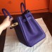 Hermes Iris Clemence Birkin 30cm Handmade Bag