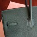 Hermes Vert Clemence Birkin 35cm Handmade Bag