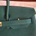 Hermes Vert Clemence Birkin 35cm Handmade Bag