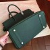 Hermes Vert Clemence Birkin 35cm Handmade Bag