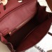 Hermes Bordeaux Clemence Birkin 25cm Handmade Bag