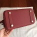 Hermes Bordeaux Clemence Birkin 25cm Handmade Bag