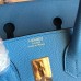 Hermes Blue Paradiso Epsom Birkin 25cm Handmade Bag