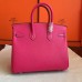 Hermes Rose Tyrien Epsom Birkin 25cm Handmade Bag