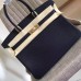 Hermes Black Clemence Birkin 30cm Handmade Bag