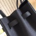 Hermes Black Clemence Birkin 30cm Handmade Bag