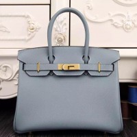 Hermes Birkin 30cm 35cm Bag In Blue Lin Epsom Leather Hermes Birkin 30cm 35cm Bag In Blue Lin Epsom Leather