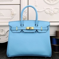Hermes Birkin 30cm 35cm Bag In Light Blue Epsom Leather Hermes Birkin 30cm 35cm Bag In Light Blue Epsom Leather