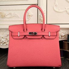 Hermes Birkin 30cm 35cm Bag In Rose Lipstick Clemence Leather Hermes Birkin 30cm 35cm Bag In Rose Lipstick Clemence Leather