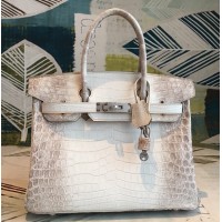 Hermes Birkin 30cm Niloticus Crocodile Himalaya