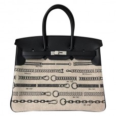 Hermes Birkin 35cm De Camp Dechainee Toile Bag Hermes Birkin 35cm De Camp Dechainee Toile Bag