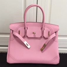 Hermes Birkin Ghillies 30cm In Pink Swift Leather Hermes Birkin Ghillies 30cm In Pink Swift Leather
