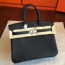 Hermes Black Clemence Birkin 25cm Handmade Bag Hermes Black Clemence Birkin 25cm Handmade Bag