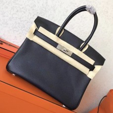 Hermes Black Epsom Birkin 30cm Handmade Bag Hermes Black Epsom Birkin 30cm Handmade Bag