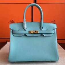 Hermes Blue Atoll Epsom Birkin 30cm Handmade Bag Hermes Blue Atoll Epsom Birkin 30cm Handmade Bag