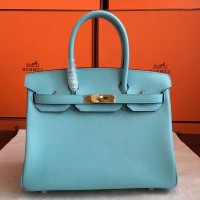 Hermes Blue Atoll Epsom Birkin 35cm Handmade Bag Hermes Blue Atoll Epsom Birkin 35cm Handmade Bag