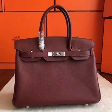 Hermes Bordeaux Epsom Birkin 30cm Handmade Bag Hermes Bordeaux Epsom Birkin 30cm Handmade Bag