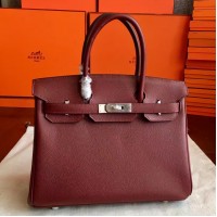 Hermes Bordeaux Epsom Birkin 35cm Handmade Bag