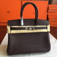 Hermes Cafe Clemence Birkin 30cm Handmade Bag Hermes Cafe Clemence Birkin 30cm Handmade Bag