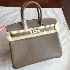 Hermes Etoupe Epsom Birkin 25cm Handmade Bag Hermes Etoupe Epsom Birkin 25cm Handmade Bag