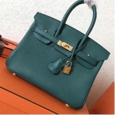 Hermes Malachite Clemence Birkin 25cm Handmade Bag Hermes Malachite Clemence Birkin 25cm Handmade Bag