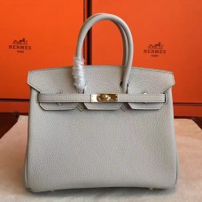 Hermes Pearl Grey Clemence Birkin 30cm Handmade Bag Hermes Pearl Grey Clemence Birkin 30cm Handmade Bag