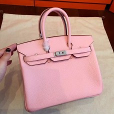 Hermes Pink Clemence Birkin 25cm Handmade Bag Hermes Pink Clemence Birkin 25cm Handmade Bag