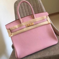 Hermes Pink Clemence Birkin 30cm Handmade Bag Hermes Pink Clemence Birkin 30cm Handmade Bag
