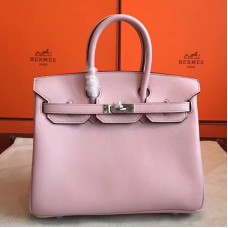 Hermes Rose Dragee Swift Birkin 25cm Handmade Bag