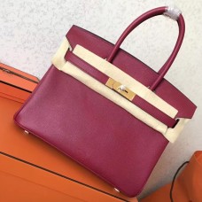 Hermes Ruby Epsom Birkin 30cm Handmade Bag Hermes Ruby Epsom Birkin 30cm Handmade Bag