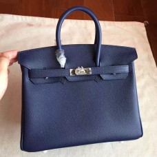 Hermes Sapphire Epsom Birkin 25cm Handmade Bag Hermes Sapphire Epsom Birkin 25cm Handmade Bag