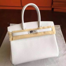 Hermes White Epsom Birkin 30cm Handmade Bag Hermes White Epsom Birkin 30cm Handmade Bag
