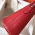 Hermes Red Clemence Bolide 27cm Handmade Bag