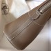 Hermes Taupe Clemence Bolide 27cm Handmade Bag