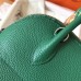 Hermes Vert Vertigo Clemence Bolide 27cm Handmade Bag