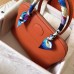 Hermes Orange Clemence Bolide 35cm Handmade Bag