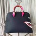 Hermes Shark Bolide 45cm Bag In Black Calfskin