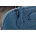 Hermes Bolide Tote Bag In Blue Leather